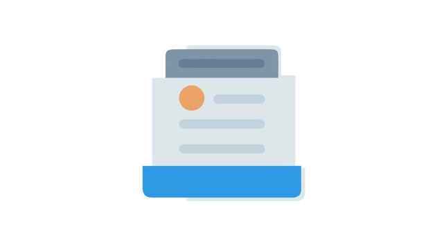 Flat illustration of a document for creative design