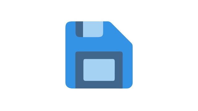 Blue floppy disk icon for save file representation