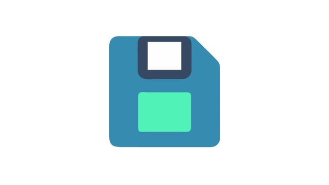 Retro floppy disk icon representing old data storage technology