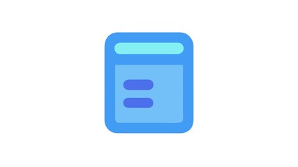 Minimalist blue list icon for user interface design - Powered by Adobe