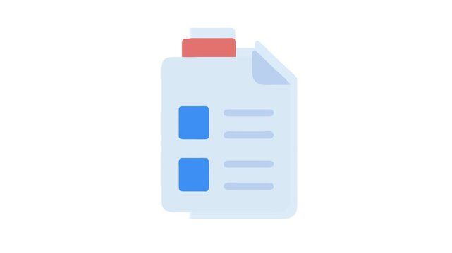 Digital clipboard illustration showing data entry in flat style