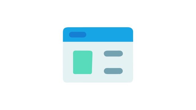 Flat design illustration of a web interface concept layout