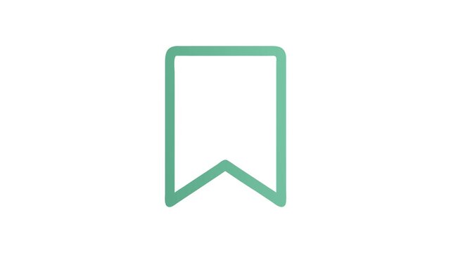 Bookmark icon design in simple flat style illustration