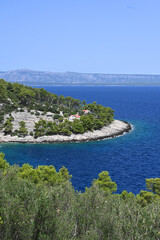 Fototapeta premium Houses by the sea in the island of Korcula in Croatia
