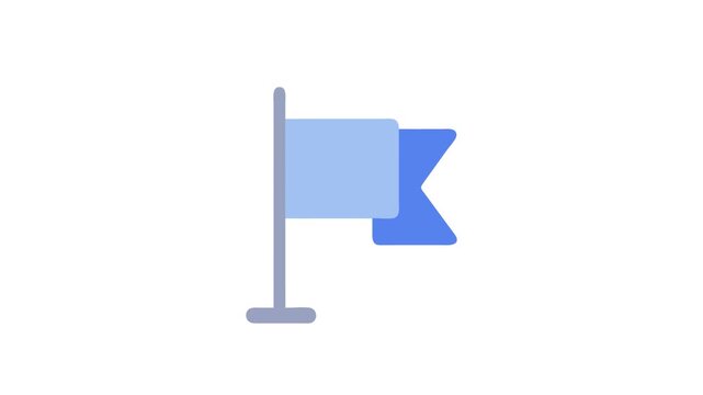 Vector graphic of a simple flag against White Background