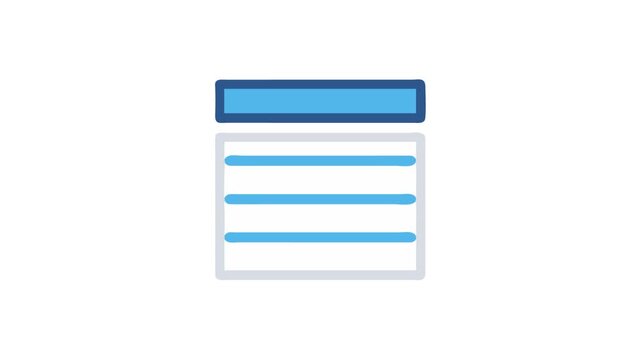 Simple list or menu icon with header bar