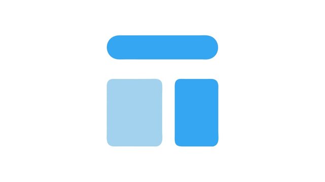 Abstract blue layout design on White Background, flat style