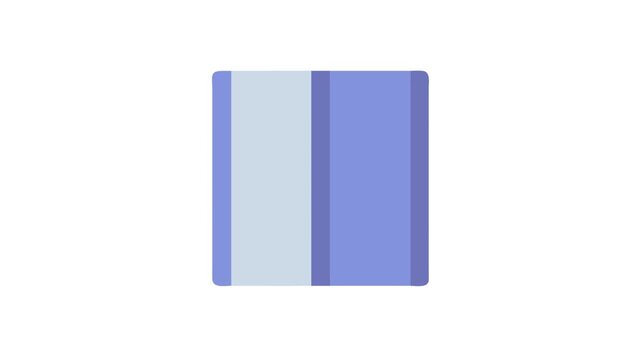 Abstract vertical panel split into soft pastel blue hues