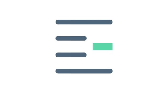 Abstract infographic representation of data rows and highlighted section
