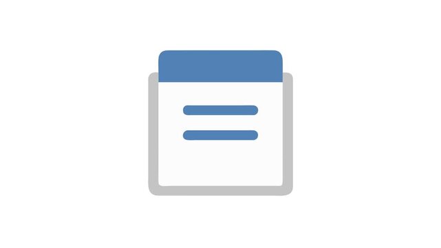 Simple flat design illustration of a notepad icon