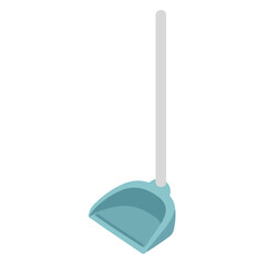 Illustration of a Blue Plastic Dustpan