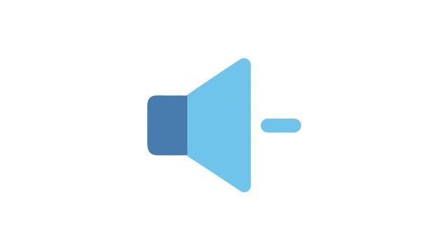 Muted sound control button on White Background graphic icon