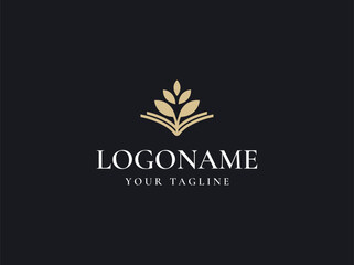 book and tree logo design vector 