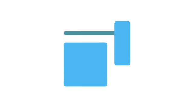 Abstract blue shapes arrangement against White Background illustration design