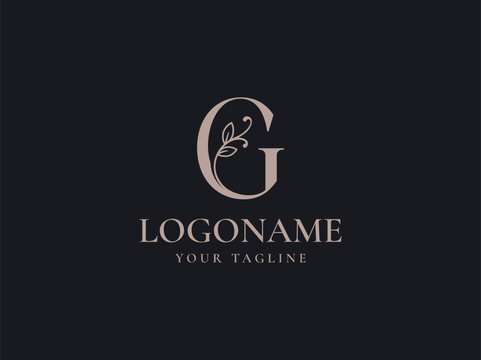 letter G luxury monogram logo design vector