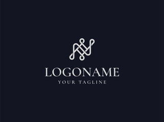 Letter N luxury logo design vector