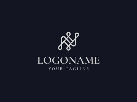Letter N luxury logo design vector
