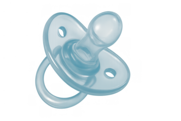 Blue newborn baby pacifier providing comfort for infants, isolated on transparent background