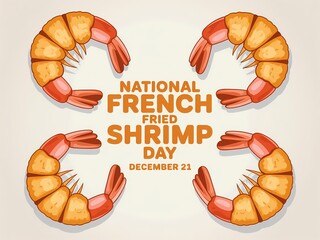 Celebrate national french fried shrimp day with a delicious watercolor illustration