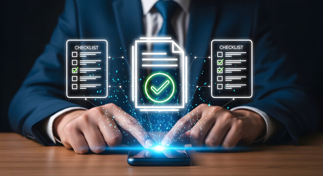 Achieve goals fast with digital checklists and verified success icons