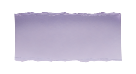Torn Lavender Paper, with Textured Border, cutout, PNG isolated on white or transparent background