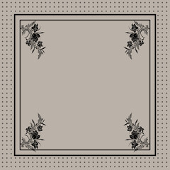 Obraz premium frame with floral ornament