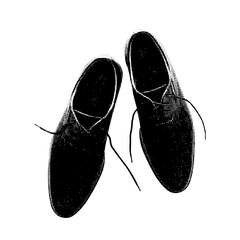 Pair of Brown Dress Shoes 3D Model