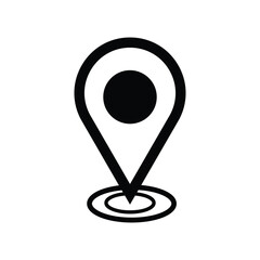 Pin map icon design template isolated illustration