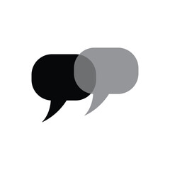 Bubble chat icon design template isolated illustration