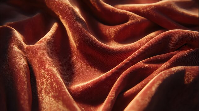 Luxurious velvet fabric in warm hues.
