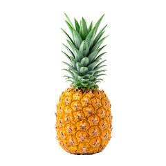 Fototapeta premium Golden Pineapple: A close-up shot of a ripe, juicy pineapple, exhibiting its vibrant yellow hues and spiky green crown. A symbol of hospitality and tropical allure.