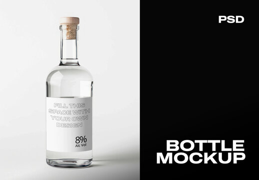 Customizable Bottle Mockup Template PSD