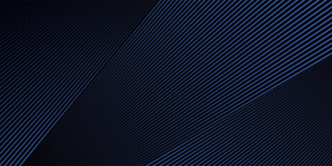 Modern dark blue banner background with geometric diagonal overlay and glowing lines eps 10