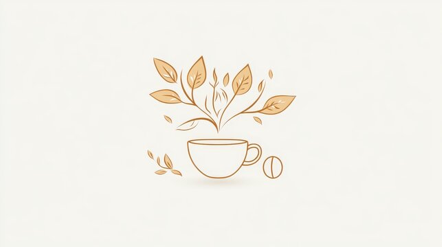 109.A retro-inspired coffee package design with an engraved coffee tree illustration, complemented by minimalistic line icons for brewing and serving, and clear, stylish typography for the brand name.