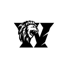 Lion Letter W Logo.eps