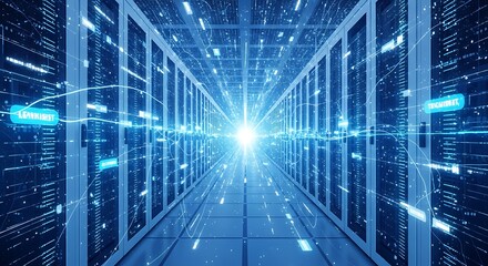 Cutting-Edge Data Center Infrastructure Glow