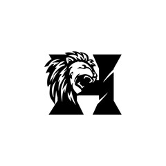 Lion Letter H Logo.eps