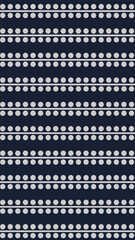 Obraz premium Repeating pattern of white circles and lines on a dark blue background creating a simple design