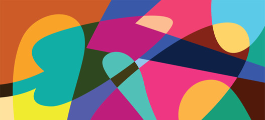 Abstract geometric pattern design in retro style. Vector illustration.