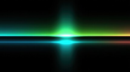 Neon green rings radiate from a central point against a dark, textured background, giving a technological and futuristic feel