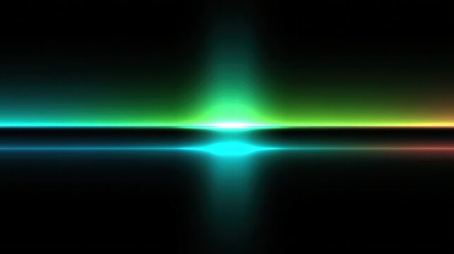 Neon green rings radiate from a central point against a dark, textured background, giving a technological and futuristic feel