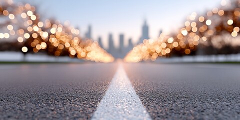 Road with a white line down the middle