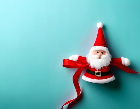 santa claus with christmas tree