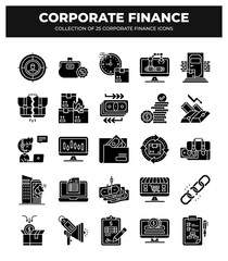 Corporate Finance Icons: 25 Essential Financial Icons