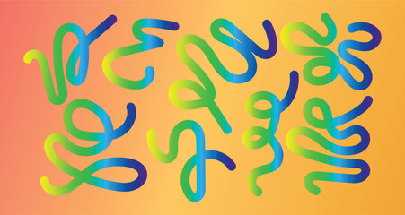 Colorful gradient lines abstract background with peach and orange hues vector