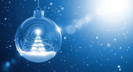 A mesmerizing christmas ornament with a christmas tree inside