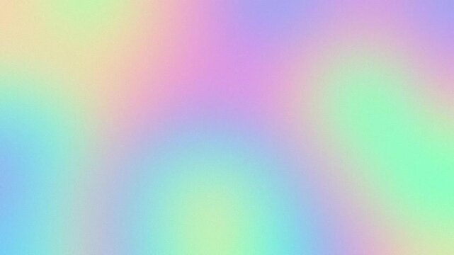 Colorful pastel rainbow magical dreamy grainy noise gradient blend color animation background