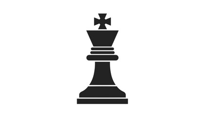 Fototapeta premium Isolated chess king on white backdrop for board game design. Chess king is a strategic game piece, essential in gameplay. Isolated game element is a symbol of power and decision making.