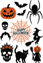 Obraz premium Set of halloween banners