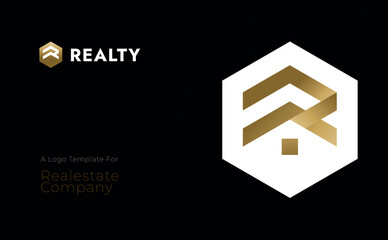 Realty Home Logo — Modern Real Estate and Property Business Identity with Elegant House Icon
